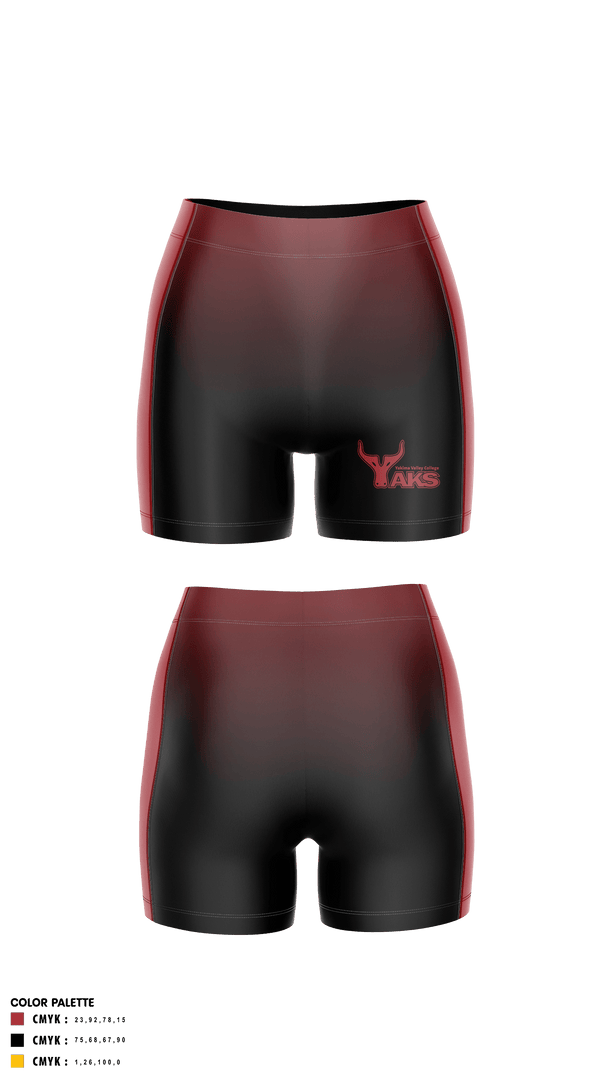 Womens Shorts, Yakima Valley College Volleyball, Women's Volleyball, Teamtime, Team time, sublimation, custom sports apparel, team uniforms, spirit wear, spiritwear, sports uniforms, custom shirts, team store, custom team store, fundraiser sports, apparel fundraiser