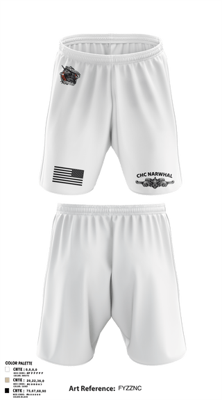 Athletic Shorts With Pockets, CHC NARWHAL, Coast Guard, Teamtime, Team time, sublimation, custom sports apparel, team uniforms, spirit wear, spiritwear, sports uniforms, custom shirts, team store, custom team store, fundraiser sports, apparel fundraiser