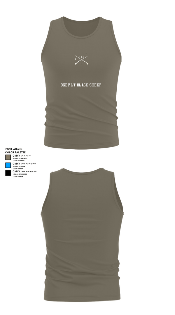 Tank Top, 3rd PLT Black Sheep, Army, Teamtime, Team time, sublimation, custom sports apparel, team uniforms, spirit wear, spiritwear, sports uniforms, custom shirts, team store, custom team store, fundraiser sports, apparel fundraiser