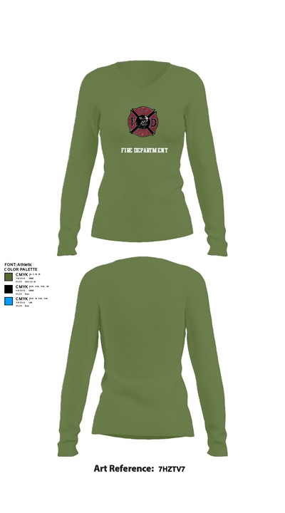 386th ECES/CEF 44039063 Women's Long Sleeve V-neck Shirt - 42