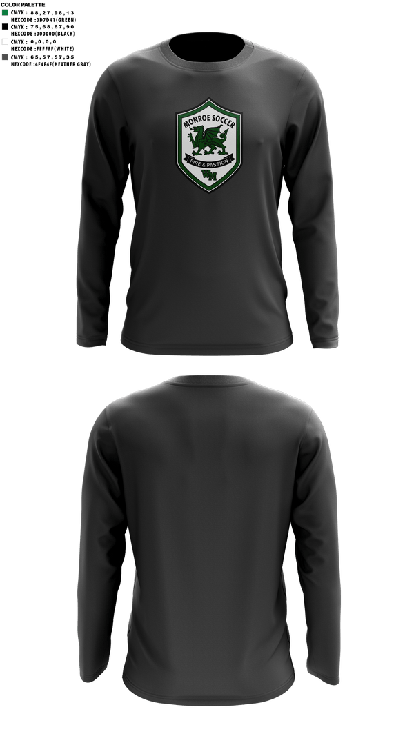 Long Sleeve Performance Shirt, William Monroe High School Soccer, Women's Soccer, Teamtime, Team time, sublimation, custom sports apparel, team uniforms, spirit wear, spiritwear, sports uniforms, custom shirts, team store, custom team store, fundraiser sports, apparel fundraiser