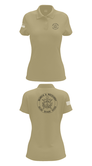 Womens Short Sleeve Performance Polo, Underwater Search & Recovery Team, Police, Teamtime, Team time, sublimation, custom sports apparel, team uniforms, spirit wear, spiritwear, sports uniforms, custom shirts, team store, custom team store, fundraiser sports, apparel fundraiser