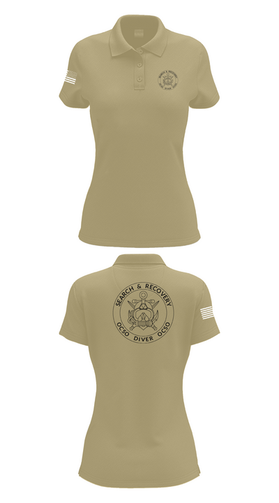Underwater Search & Recovery Team 25630858 Women's Short Sleeve Performance Polo  - 90