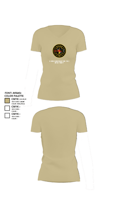 Ravenswood Volunteer Fire Department 47205715 Women's Short Sleeve V-neck Shirt - 84