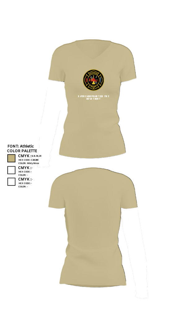Womens Short Sleeve Vneck Shirt, Ravenswood Volunteer Fire Department, , Teamtime, Team time, sublimation, custom sports apparel, team uniforms, spirit wear, spiritwear, sports uniforms, custom shirts, team store, custom team store, fundraiser sports, apparel fundraiser