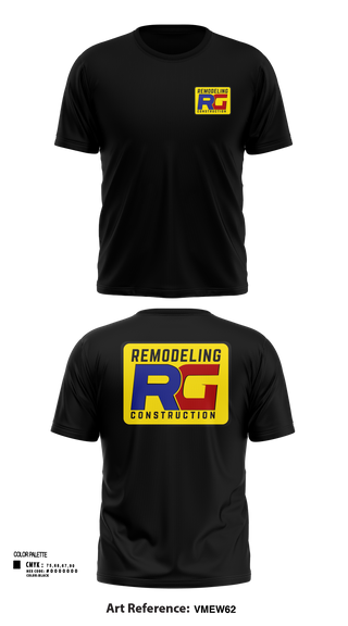 Short Sleeve Performance Shirt, Rg remodeling, , Teamtime, Team time, sublimation, custom sports apparel, team uniforms, spirit wear, spiritwear, sports uniforms, custom shirts, team store, custom team store, fundraiser sports, apparel fundraiser