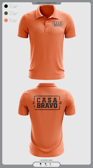 Short Sleeve Performance Polo, Casa Bravo, , Teamtime, Team time, sublimation, custom sports apparel, team uniforms, spirit wear, spiritwear, sports uniforms, custom shirts, team store, custom team store, fundraiser sports, apparel fundraiser