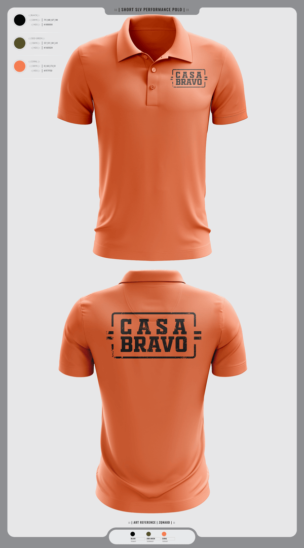 Short Sleeve Performance Polo, Casa Bravo, , Teamtime, Team time, sublimation, custom sports apparel, team uniforms, spirit wear, spiritwear, sports uniforms, custom shirts, team store, custom team store, fundraiser sports, apparel fundraiser