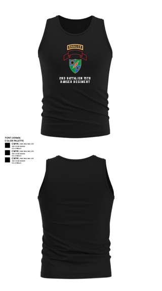 Tank Top, 2nd Battalion 75th Ranger Regiment, , Teamtime, Team time, sublimation, custom sports apparel, team uniforms, spirit wear, spiritwear, sports uniforms, custom shirts, team store, custom team store, fundraiser sports, apparel fundraiser