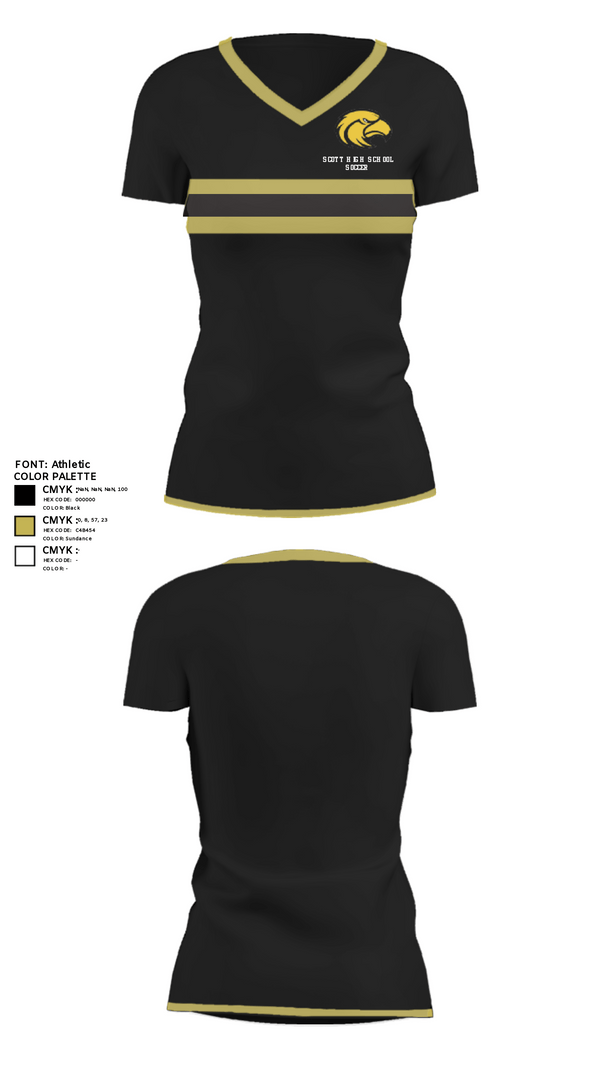 Women's Short Sleeve Vneck Shirt, Scott High School Soccer, Men's Soccer, Teamtime, Team time, sublimation, custom sports apparel, team uniforms, spirit wear, spiritwear, sports uniforms, custom shirts, team store, custom team store, fundraiser sports, apparel fundraiser