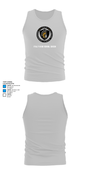 Tank Top, Italy High School Cheer, Cheer, Teamtime, Team time, sublimation, custom sports apparel, team uniforms, spirit wear, spiritwear, sports uniforms, custom shirts, team store, custom team store, fundraiser sports, apparel fundraiser