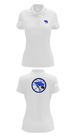 Womens Short Sleeve Performance Polo, Merrill High School Basketball, Men's Basketball, Teamtime, Team time, sublimation, custom sports apparel, team uniforms, spirit wear, spiritwear, sports uniforms, custom shirts, team store, custom team store, fundraiser sports, apparel fundraiser