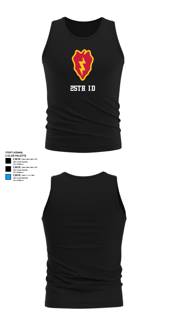 Tank Top, 25th ID, Army, Teamtime, Team time, sublimation, custom sports apparel, team uniforms, spirit wear, spiritwear, sports uniforms, custom shirts, team store, custom team store, fundraiser sports, apparel fundraiser