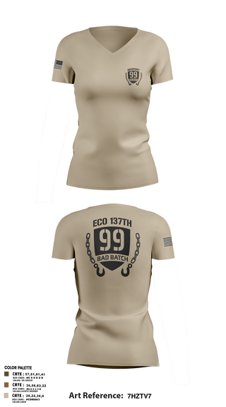 Womens Short Sleeve Vneck Shirt, 137th Echo Company1-137th AV E co, National Guard, Teamtime, Team time, sublimation, custom sports apparel, team uniforms, spirit wear, spiritwear, sports uniforms, custom shirts, team store, custom team store, fundraiser sports, apparel fundraiser