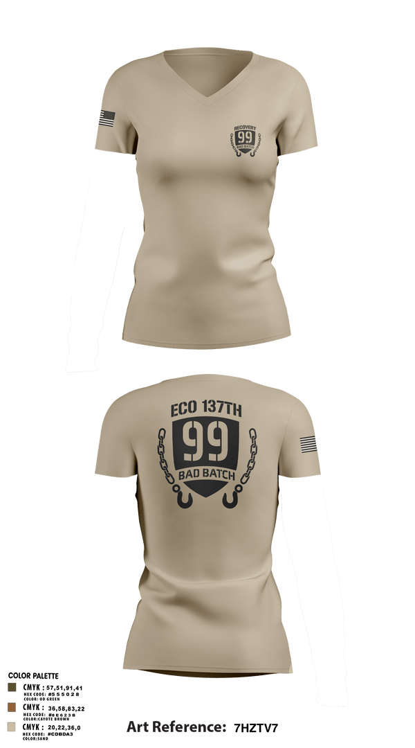 Womens Short Sleeve Vneck Shirt, 137th Echo Company1-137th AV E co, National Guard, Teamtime, Team time, sublimation, custom sports apparel, team uniforms, spirit wear, spiritwear, sports uniforms, custom shirts, team store, custom team store, fundraiser sports, apparel fundraiser