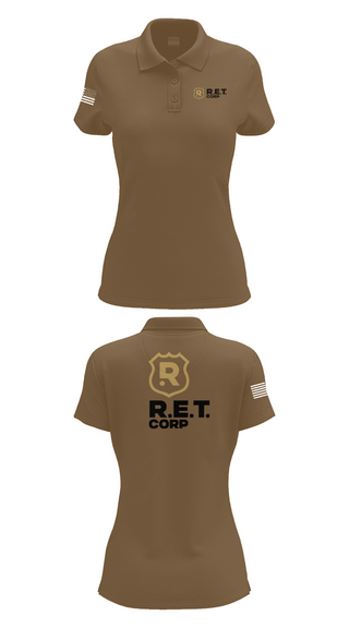 Womens Short Sleeve Performance Polo, RET CORP, Police, Teamtime, Team time, sublimation, custom sports apparel, team uniforms, spirit wear, spiritwear, sports uniforms, custom shirts, team store, custom team store, fundraiser sports, apparel fundraiser