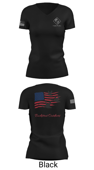 Buckstrut OutdoorsBuckstrut Outdoors 43716746 Women's Short Sleeve V-neck Shirt - 14