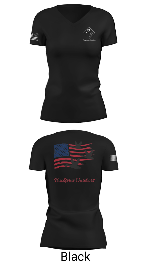 Women's Short Sleeve Vneck Shirt, Buckstrut OutdoorsBuckstrut Outdoors, , Teamtime, Team time, sublimation, custom sports apparel, team uniforms, spirit wear, spiritwear, sports uniforms, custom shirts, team store, custom team store, fundraiser sports, apparel fundraiser