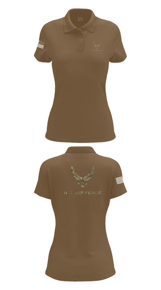 Womens Short Sleeve Performance Polo, Wings, Air Force, Teamtime, Team time, sublimation, custom sports apparel, team uniforms, spirit wear, spiritwear, sports uniforms, custom shirts, team store, custom team store, fundraiser sports, apparel fundraiser