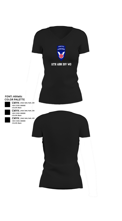 11th ABN DIV WO 32210325 Women's Short Sleeve V-neck Shirt - 24