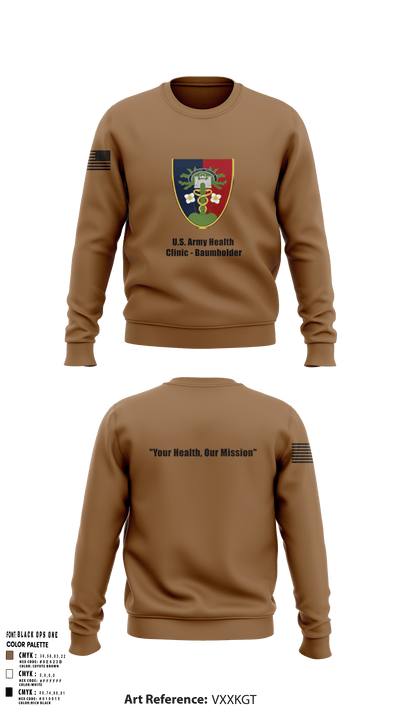 U.S. Army Health Clinic - Baumholder 42265508 Crew Neck Sweatshirt - 144