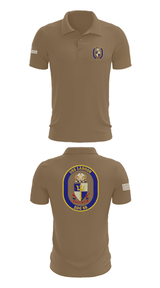 Short Sleeve Performance Polo, USS LABOON - DDG 58, Navy, Teamtime, Team time, sublimation, custom sports apparel, team uniforms, spirit wear, spiritwear, sports uniforms, custom shirts, team store, custom team store, fundraiser sports, apparel fundraiser
