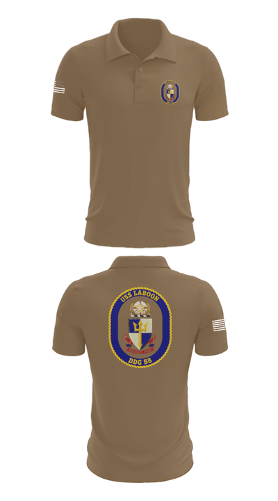 USS LABOON - DDG 58 14402394 Short Sleeve Performance Polo - 7