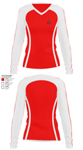 Seattle Christian School (High School) Track 4009175 Women's Long Sleeve V-neck Shirt - 32