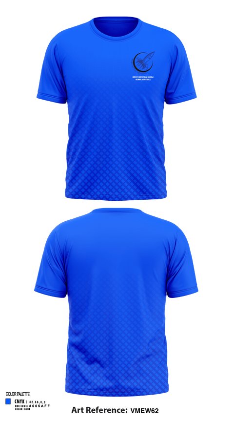 Short Sleeve Performance Shirt, Rocky Mountain Middle School Football, Football, Teamtime, Team time, sublimation, custom sports apparel, team uniforms, spirit wear, spiritwear, sports uniforms, custom shirts, team store, custom team store, fundraiser sports, apparel fundraiser
