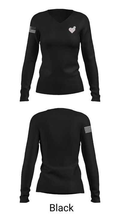 Hospital RT 73452354 Women's Long Sleeve V-neck Shirt -1 35