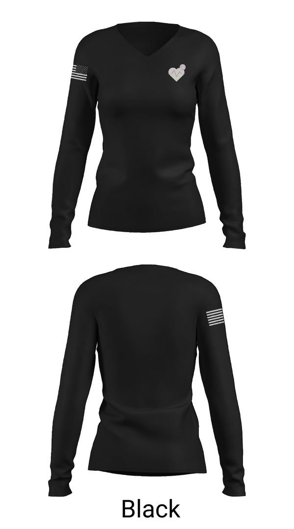 Womens Long Sleeve Vneck Shirt 1, Hospital RT, Men's Soccer, Teamtime, Team time, sublimation, custom sports apparel, team uniforms, spirit wear, spiritwear, sports uniforms, custom shirts, team store, custom team store, fundraiser sports, apparel fundraiser