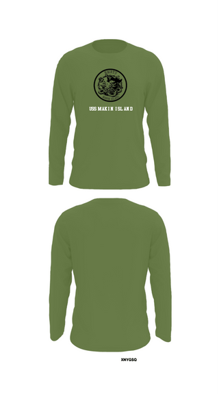 Long Sleeve Performance Shirt, USS MAKIN ISLAND, Navy, Teamtime, Team time, sublimation, custom sports apparel, team uniforms, spirit wear, spiritwear, sports uniforms, custom shirts, team store, custom team store, fundraiser sports, apparel fundraiser