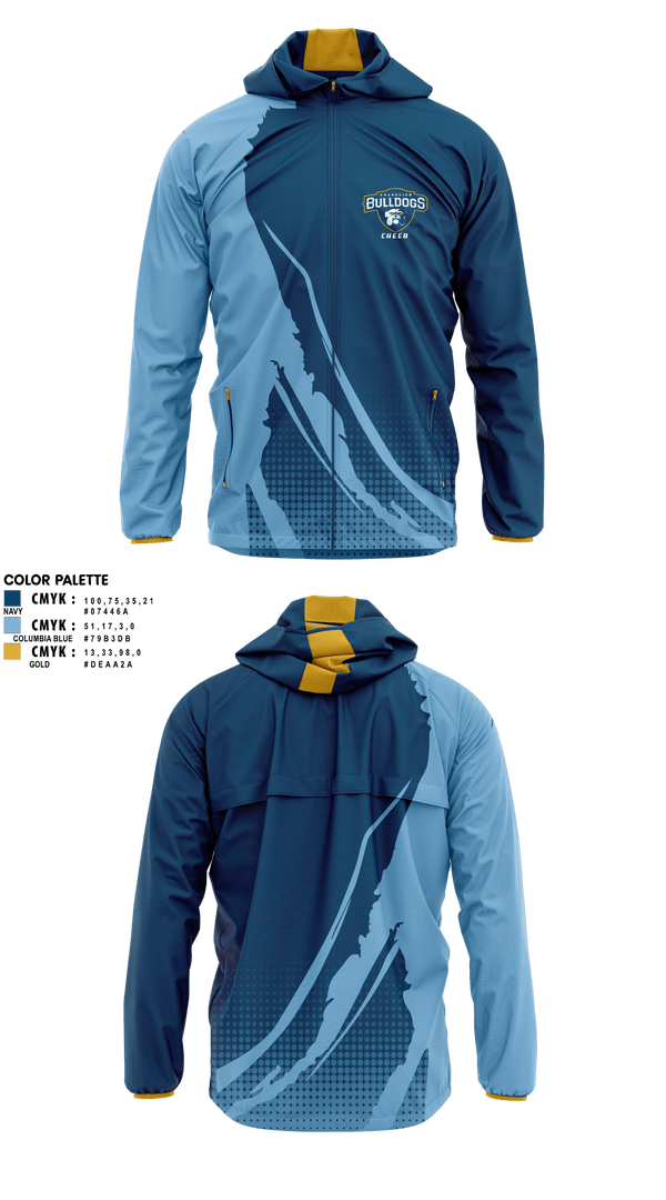 Windbreaker, Grandview Middle School Cheer, Cheer, Teamtime, Team time, sublimation, custom sports apparel, team uniforms, spirit wear, spiritwear, sports uniforms, custom shirts, team store, custom team store, fundraiser sports, apparel fundraiser