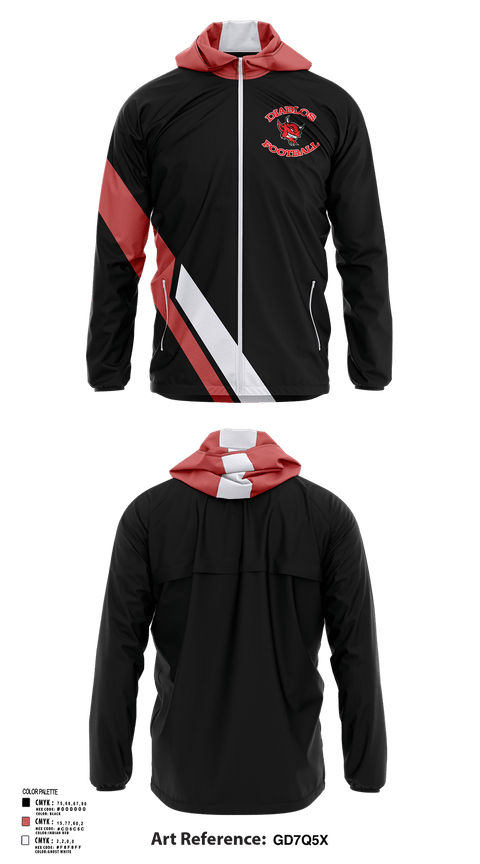 Windbreaker, Football Diablos, , Teamtime, Team time, sublimation, custom sports apparel, team uniforms, spirit wear, spiritwear, sports uniforms, custom shirts, team store, custom team store, fundraiser sports, apparel fundraiser