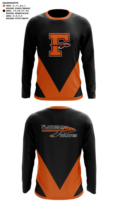Flathead High School Cheer 53746327 Long Sleeve Performance Shirt - 41