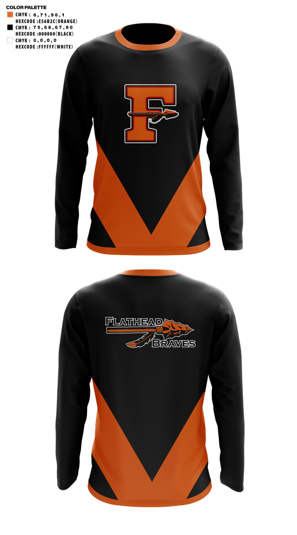 Long Sleeve Performance Shirt, Flathead High School Cheer, Cheer, Teamtime, Team time, sublimation, custom sports apparel, team uniforms, spirit wear, spiritwear, sports uniforms, custom shirts, team store, custom team store, fundraiser sports, apparel fundraiser
