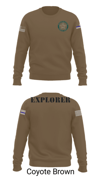 Crew Neck Sweatshirt, BSO Explorers, Police, Teamtime, Team time, sublimation, custom sports apparel, team uniforms, spirit wear, spiritwear, sports uniforms, custom shirts, team store, custom team store, fundraiser sports, apparel fundraiser