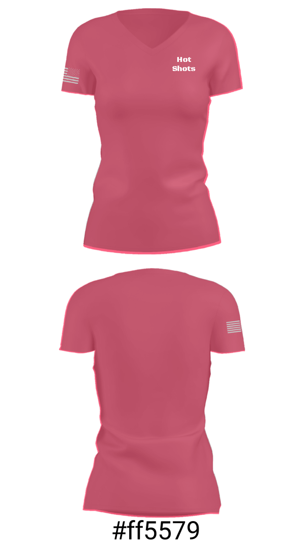 Women's Short Sleeve Vneck Shirt, Hot Shots, Women's Basketball, Teamtime, Team time, sublimation, custom sports apparel, team uniforms, spirit wear, spiritwear, sports uniforms, custom shirts, team store, custom team store, fundraiser sports, apparel fundraiser