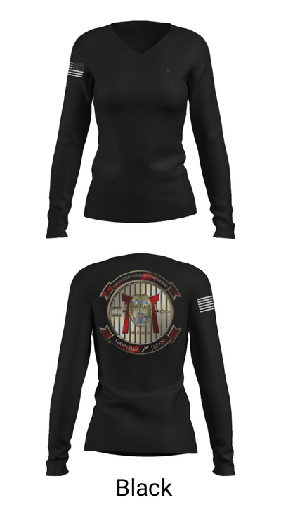 HQSPT Bn, PMO, Brig 79811584 Women's Long Sleeve V-neck Shirt - 37