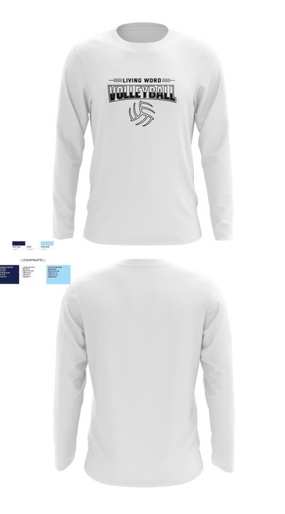 Living Word Academy Volleyball 38101646 Long Sleeve Performance Shirt - 3