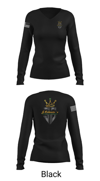 Womens Long Sleeve Vneck Shirt, J Octavio’s, , Teamtime, Team time, sublimation, custom sports apparel, team uniforms, spirit wear, spiritwear, sports uniforms, custom shirts, team store, custom team store, fundraiser sports, apparel fundraiser