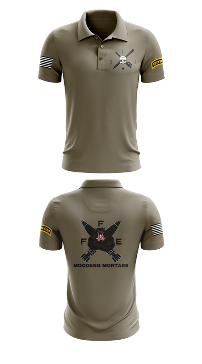 Black Foot Troop, 2-13 Cavalry 83597720 Short Sleeve Performance Polo - 41