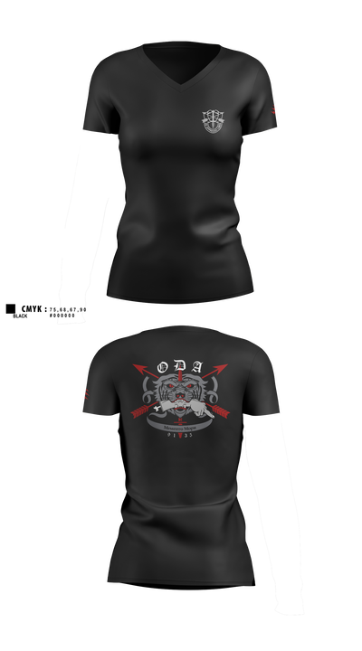 9135 74248707 Women's Short Sleeve V-neck Shirt - 131