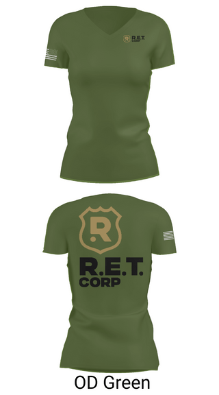 Womens Short Sleeve Vneck Shirt, RET CORP, Police, Teamtime, Team time, sublimation, custom sports apparel, team uniforms, spirit wear, spiritwear, sports uniforms, custom shirts, team store, custom team store, fundraiser sports, apparel fundraiser