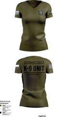 K9-Unit 77212274 Women's Short Sleeve V-neck Shirt - 2