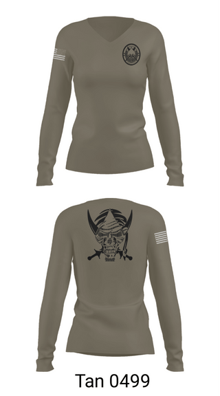 Women's Long Sleeve Vneck Shirt, , Army, Teamtime, Team time, sublimation, custom sports apparel, team uniforms, spirit wear, spiritwear, sports uniforms, custom shirts, team store, custom team store, fundraiser sports, apparel fundraiser