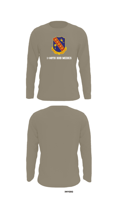 1-148th HHB Medics 16650436 Long Sleeve Performance Shirt 69