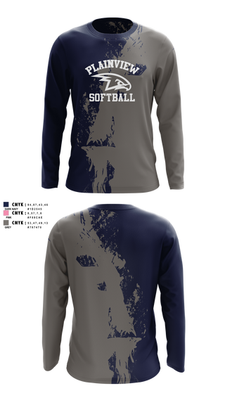Long Sleeve Performance Shirt, Plainview Softball, Softball, Teamtime, Team time, sublimation, custom sports apparel, team uniforms, spirit wear, spiritwear, sports uniforms, custom shirts, team store, custom team store, fundraiser sports, apparel fundraiser