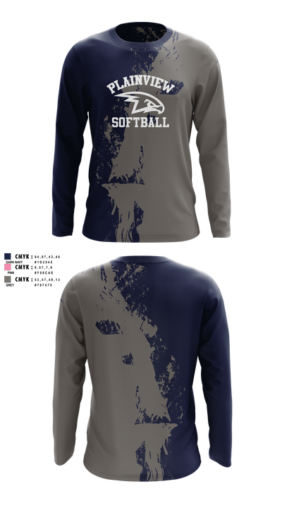 Plainview Softball 28664067 Long Sleeve Performance Shirt 1