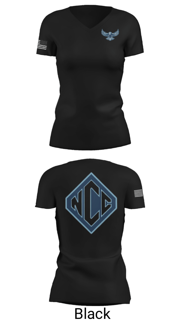 Womens Short Sleeve Vneck Shirt, North Cobb Christian School Cheer, Cheer, Teamtime, Team time, sublimation, custom sports apparel, team uniforms, spirit wear, spiritwear, sports uniforms, custom shirts, team store, custom team store, fundraiser sports, apparel fundraiser